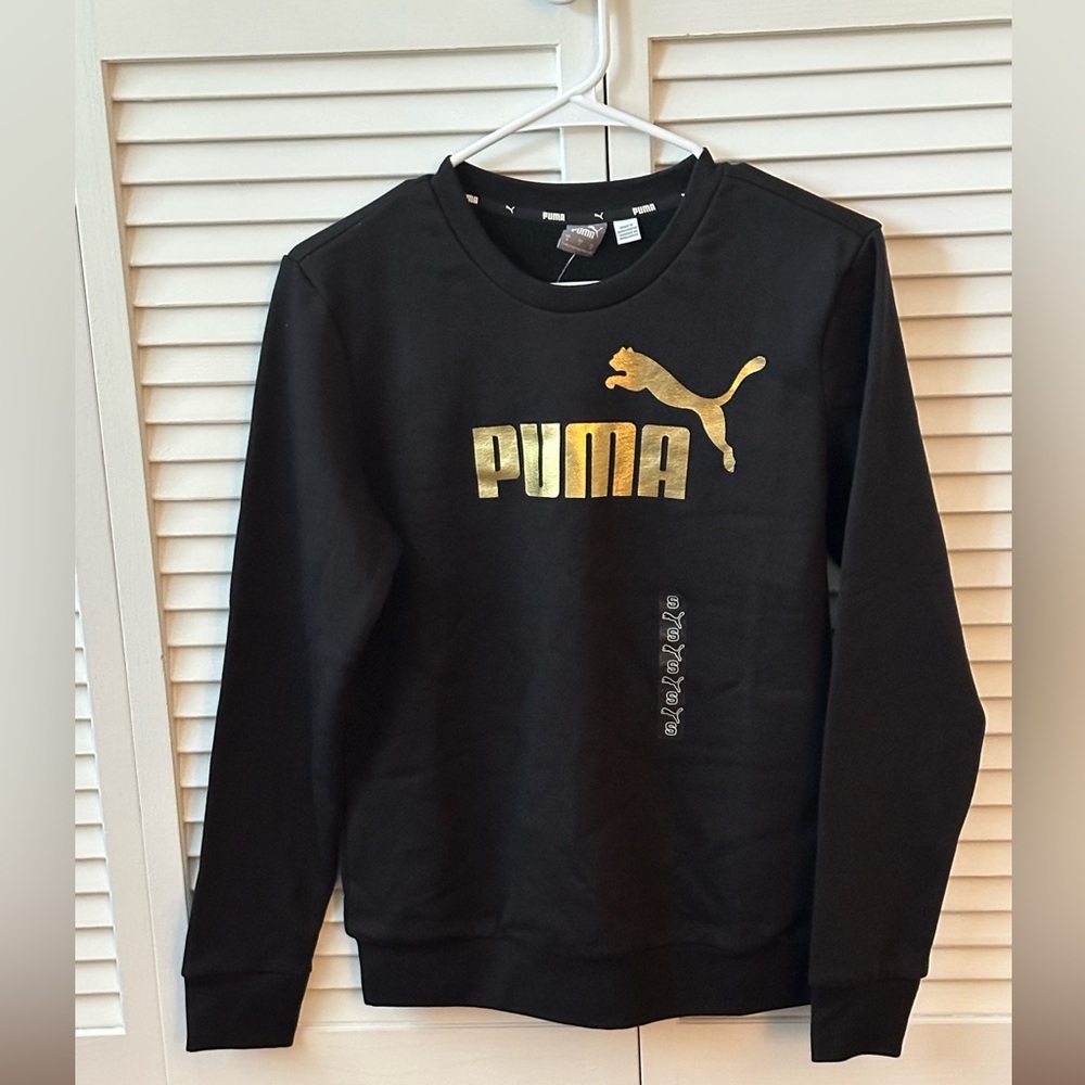 Puma sweatshirt gold & black NWT size Small